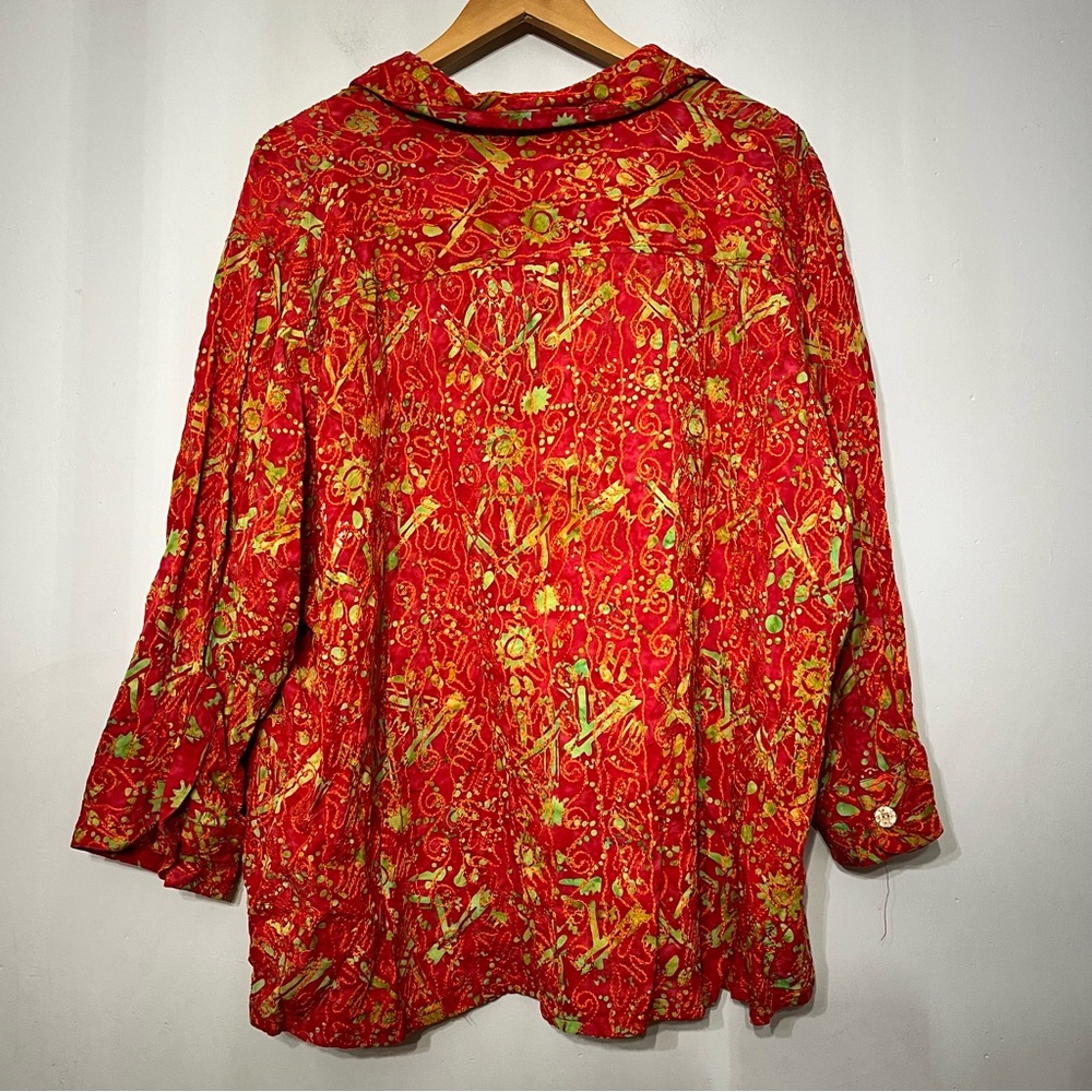 Territory Ahead‎ Shirt Artsy Southwest Textured Tie Dye Embroidered Women’s 3X - Picture 2 of 6